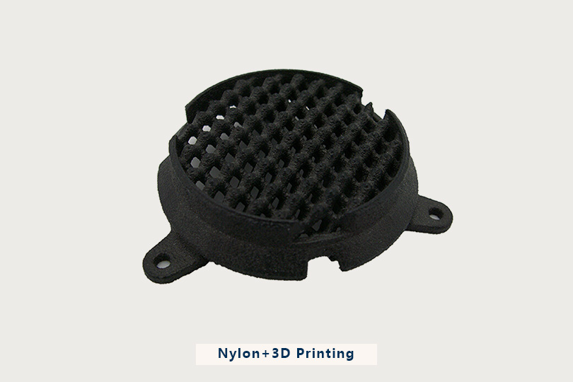 Black nylon printed part